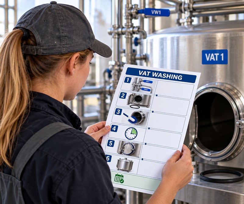 Vat washing checklist.